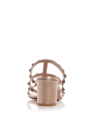 Women's Rockstud Block Heel Slide Sandals