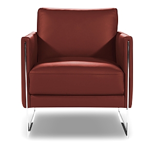 Giuseppe Nicoletti Coco Leather Chair - 100% Exclusive In Bull 79 Rosso/polished Stainless Steel
