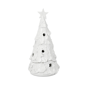 Shop Vietri Foresta White Small Flocked Tree With Star
