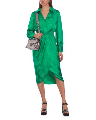 The Kooples - Jacquard Crossover Midi Dress