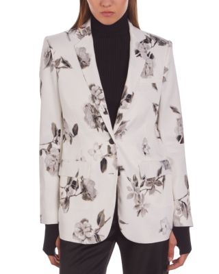 The Kooples - Black and White Floral Blazer