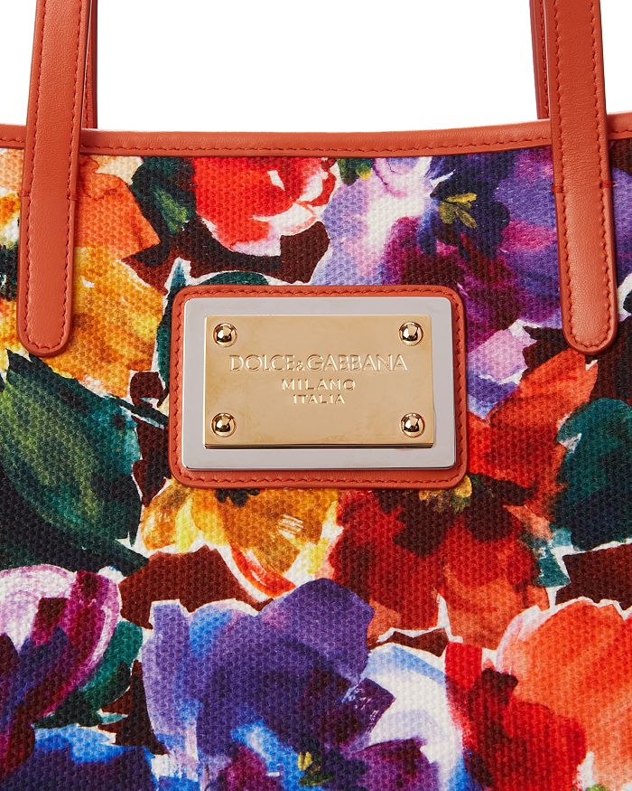 Dolce & Gabbana Floral-print Cotton-blend Shoulder Bag In Floral Multi