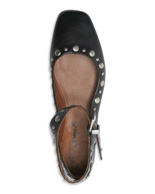 Women&#39;s Mystic Ankle Strap Mary Jane Studded Flats