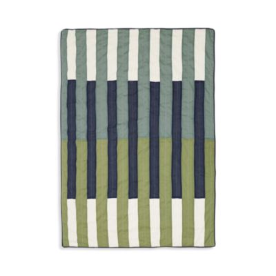 Offset Stripe Quilt Throw Blanket