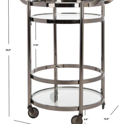Sienna 2 Tier Round Bar Cart