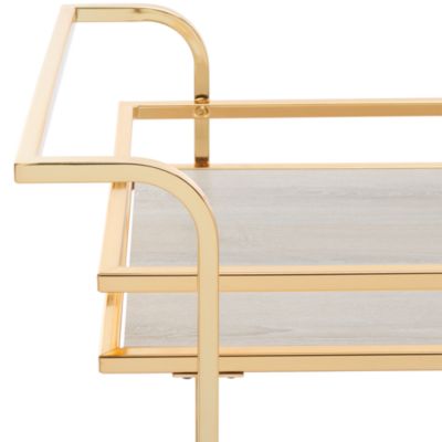 Lameris 2 Tier Gold Bar Cart with Handles