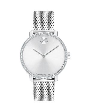 Movado Bold Shimmer Watch, 34mm In Silver