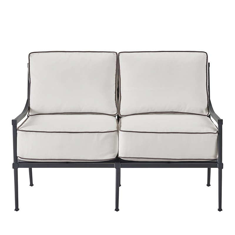 Universal Bloomingdale's Seneca Outdoor Loveseat In Charcoal
