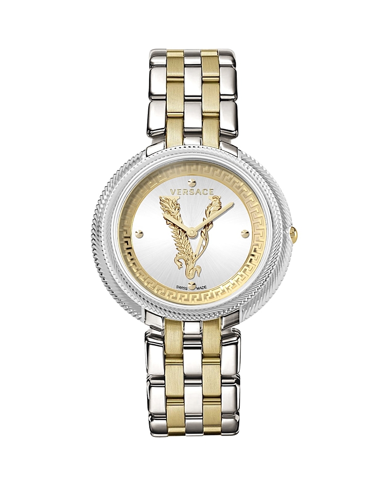 Versace Women's Swiss Thea Two-tone Stainless Steel Bracelet Watch 38mm In Two Tone