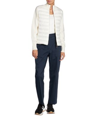 Quilted Wool Puffer Cardigan