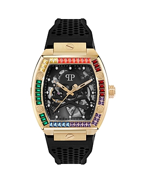 Shop Philipp Plein The $keleton Watch, 44mm In Black
