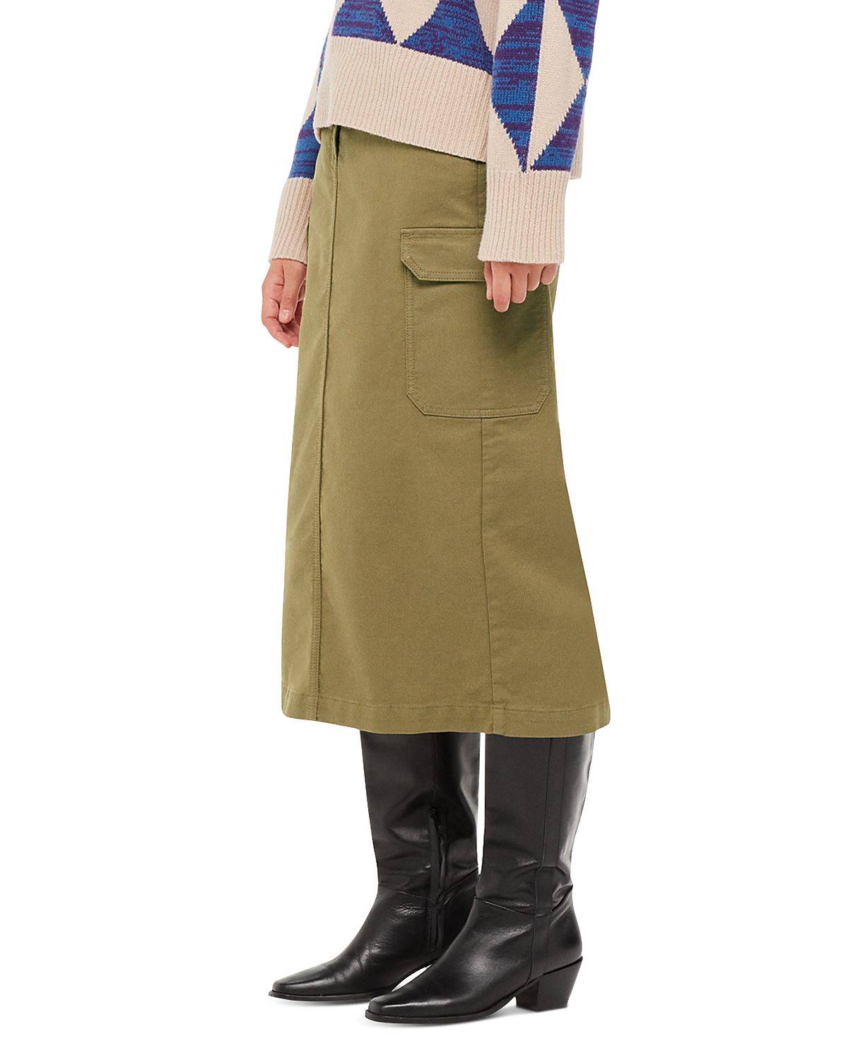 Whistles Tessa Cargo Midi Skirt