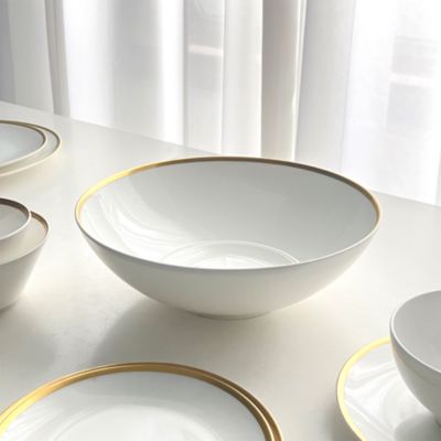 Golden Edge Serving Bowl