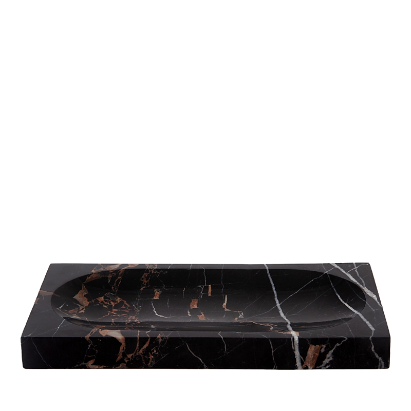 Kassatex Athenas Marble Tray In Black/gold