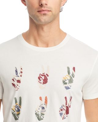 Cotton Multi Peace Hand Graphic Tee