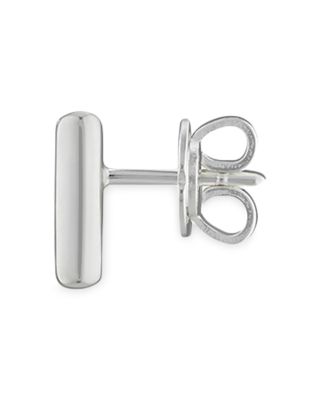 Sterling Silver Diagonal Interlocking G Stud Earrings 