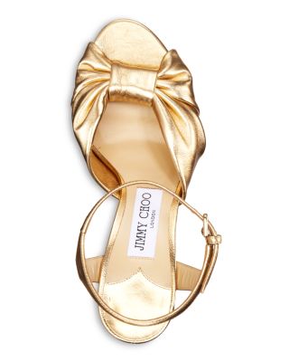 Women&#39;s Heloise 120 Metallic Leather High Heel Platform Sandals