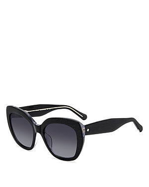Kate Spade New York Winslet Cat Eye Sunglasses, 55mm In Black