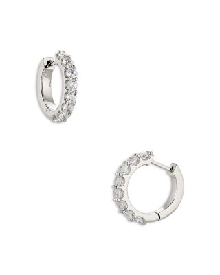 Huggie Hoop Earrings in 18K Gold Plated or Rhodium Plated 