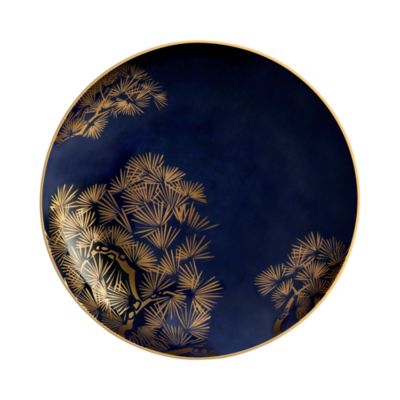 L'Objet - Zen Bonsai Blue and Gold Round Tray