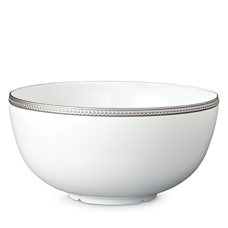 L'objet Soie Tresse Platinum Serving Bowl In Silver