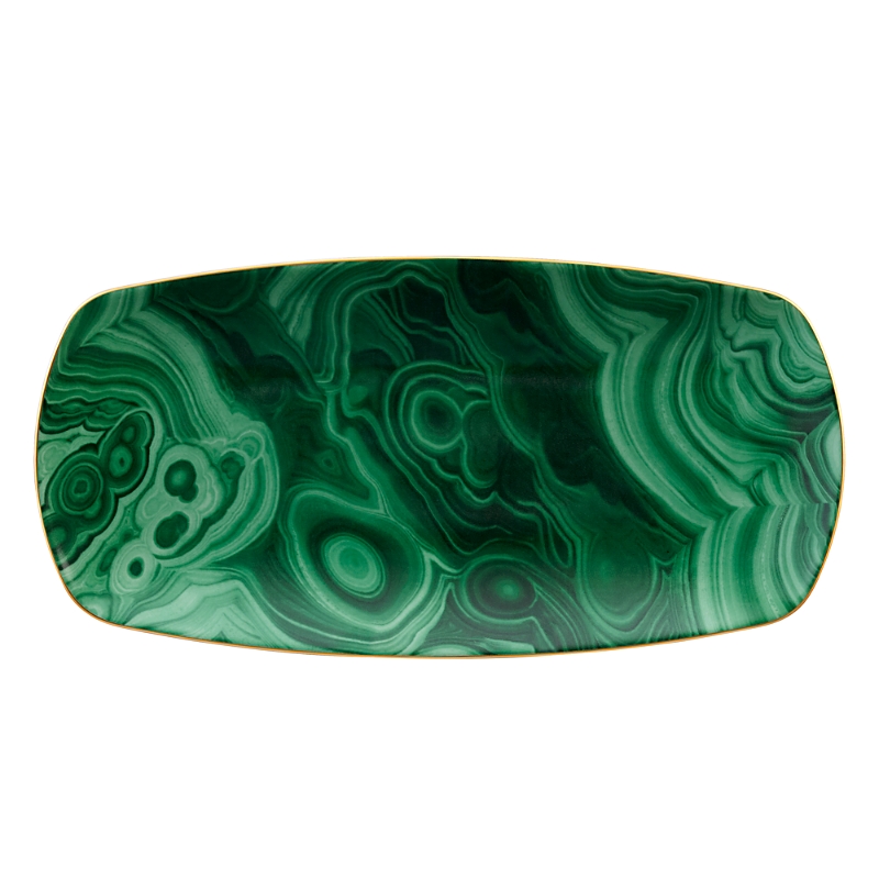 L'objet Malachite Rectangular Tray In Green