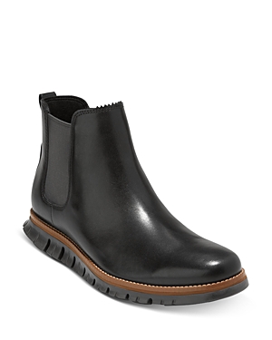 Shop Cole Haan Men's Zergrand Pull On Waterproof Chelsea Boots In Black/ch D