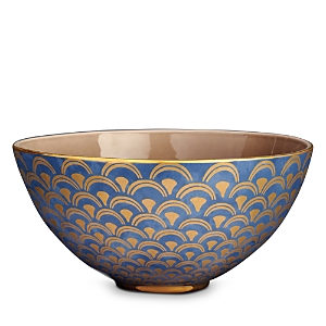 Shop L'objet Fortuny Bowl, Large In Blue