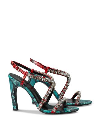 送料&関税込み★Tory Burch★CRYSTAL STRAPPY HEELED SANDAL Tory Burch Crystal Embellished High Heel Sandals