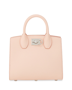 Ferragamo Salvatore The Studio Satchel In Nylund Pink/silver