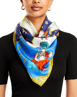 Echo In The Cards Silk Square Scarf