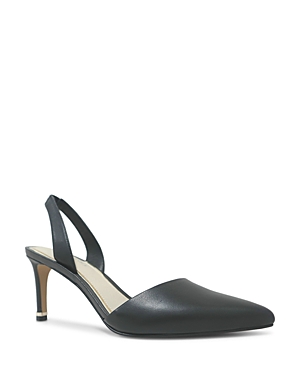 Kenneth Cole Women's Riley 70 Slingback High Heel Pumps In Black Leather