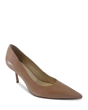 Shop Kenneth Cole Women's Beatrix Slip On Pointed Toe High Heel Pumps In Tan Leather
