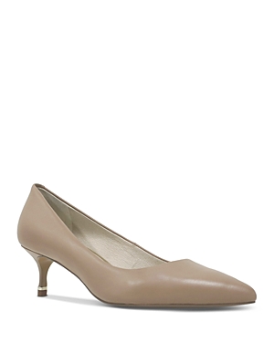 Kenneth Cole Women's Riley 50 Pointed Toe High Heel Pumps In Latte Leather