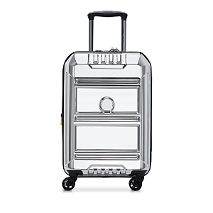 Delsey Paris Rempart 19 Limited Edition Spinner Carry On In Chrome