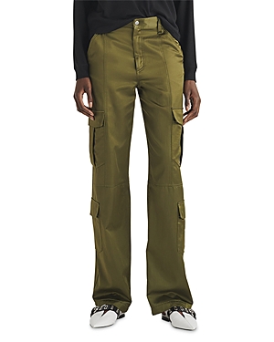 Shop Rag & Bone Cailyn Satin Cargo Pants In Army Green