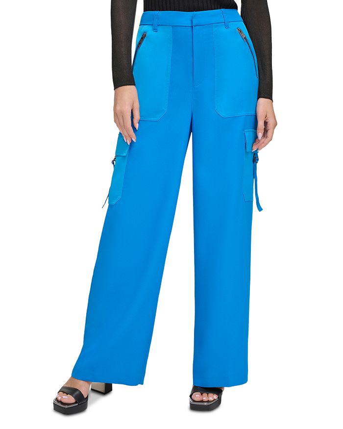 DKNY Satin Cargo Trousers | Bloomingdale's