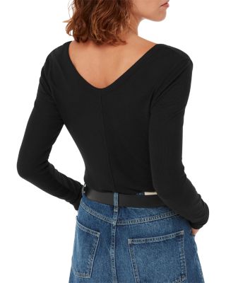 Essential Ribbed V Neck Top