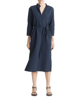 Vince band collar silk shirt clearance dress