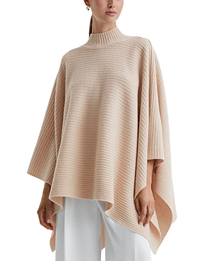 REISS MEGAN RIB KNIT PONCHO