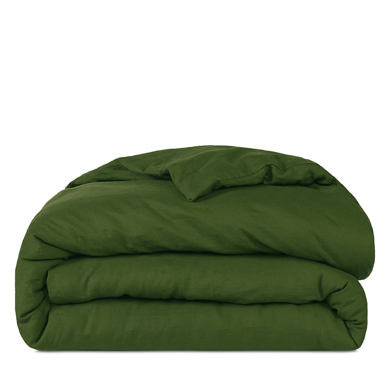 Aqua Linen Duvet Cover Set, King In Forest