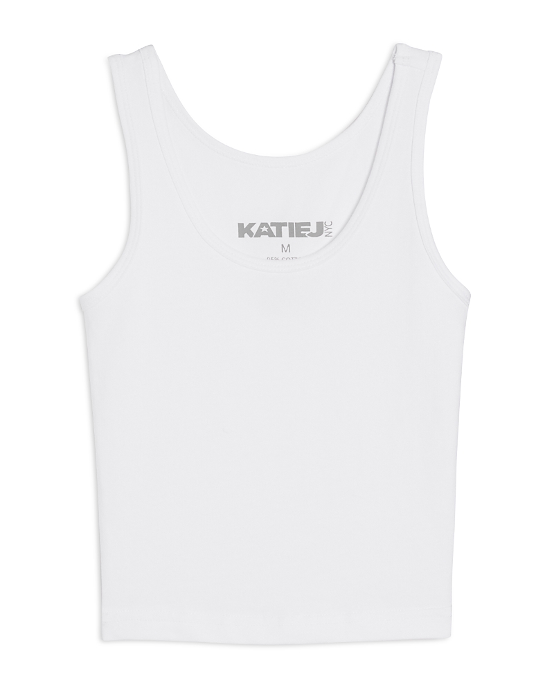Katiejnyc Girls' Emmy Tank - Big Kid In White