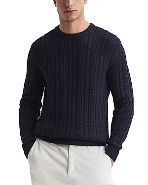 Reiss Arlington Slim Fit Cable Knit Crewneck Sweater