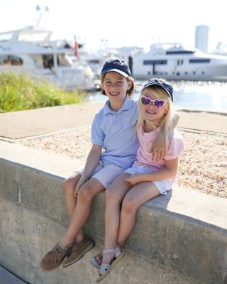 Girls' Dog Bow Baseball Hat in Navy - Little Kid