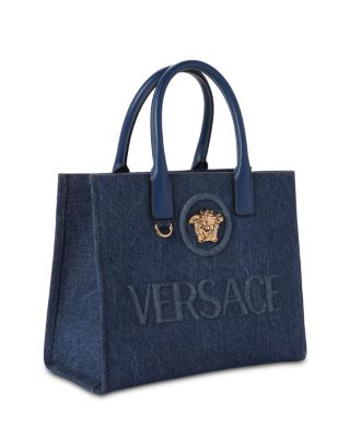 La Medusa Small Denim Tote
