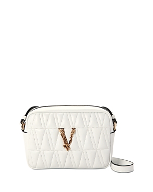 Versace Virtus Camera Bag In Optical White/gold