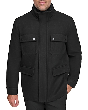 Shop Andrew Marc Dunbar Water Resistant Coat In Black
