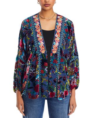 Johnny Was Minto Burnout Velvet Jacket | Bloomingdale's