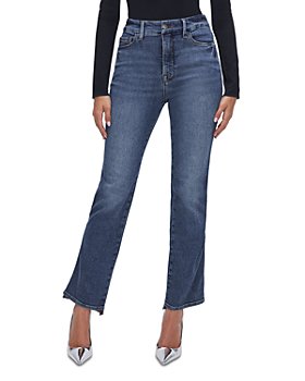 Good American Women's Good Straight Raw Hem Jeans, White037, 24 at   Women's Jeans store