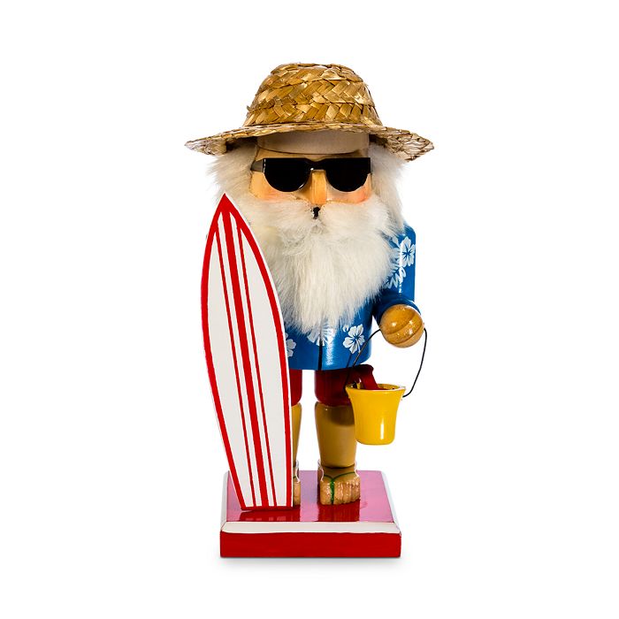 Kurt Adler 8" Surfer Santa Nutcracker Bloomingdale's